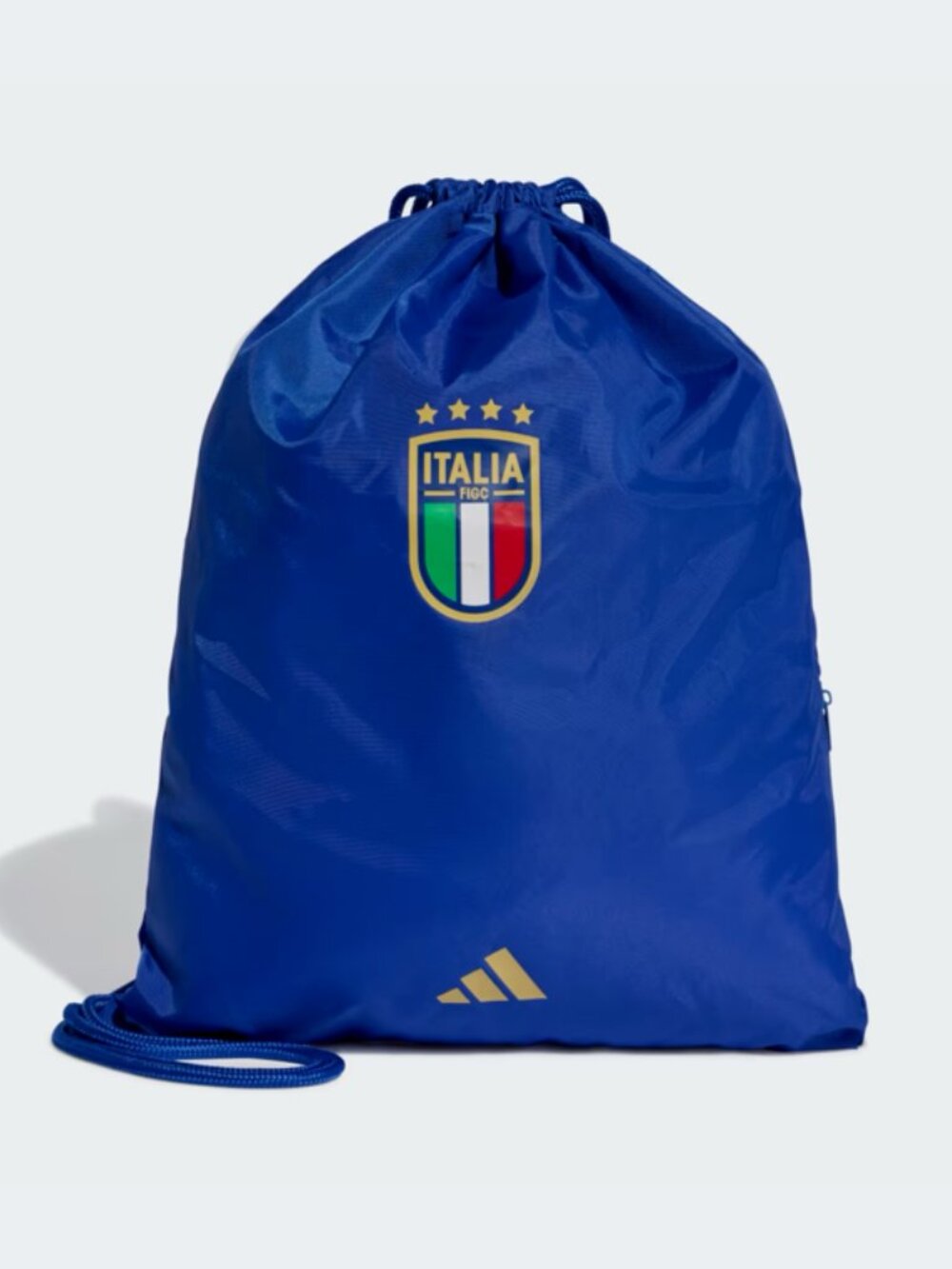 NWT Adidas Italy 26 Gym Sack (Bold Blue / Light Football Gold)